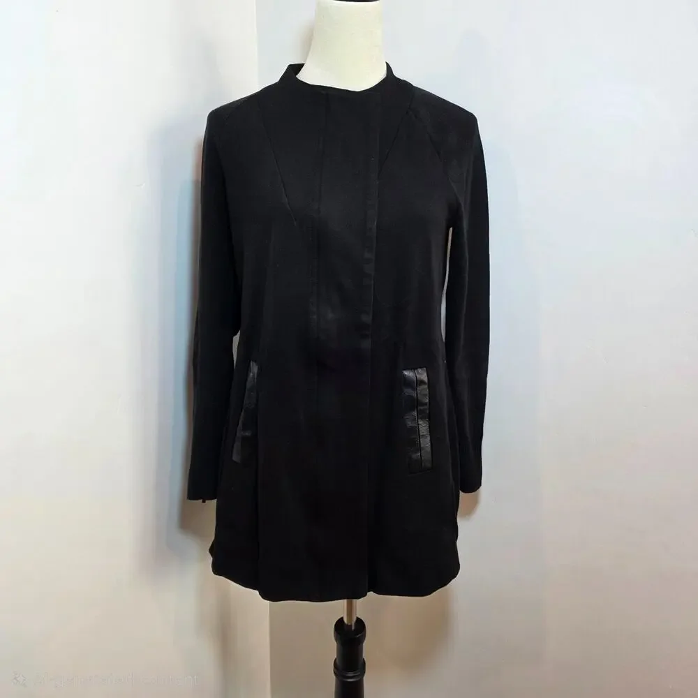 Cabi Women's Size Small S Tailor Front Zip Sweater Black Jacket Pockets Coat - Picture 1 of 8